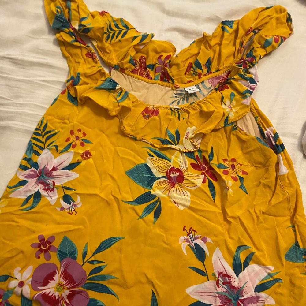 Yellow Floral OLD NAVY top, SZ L